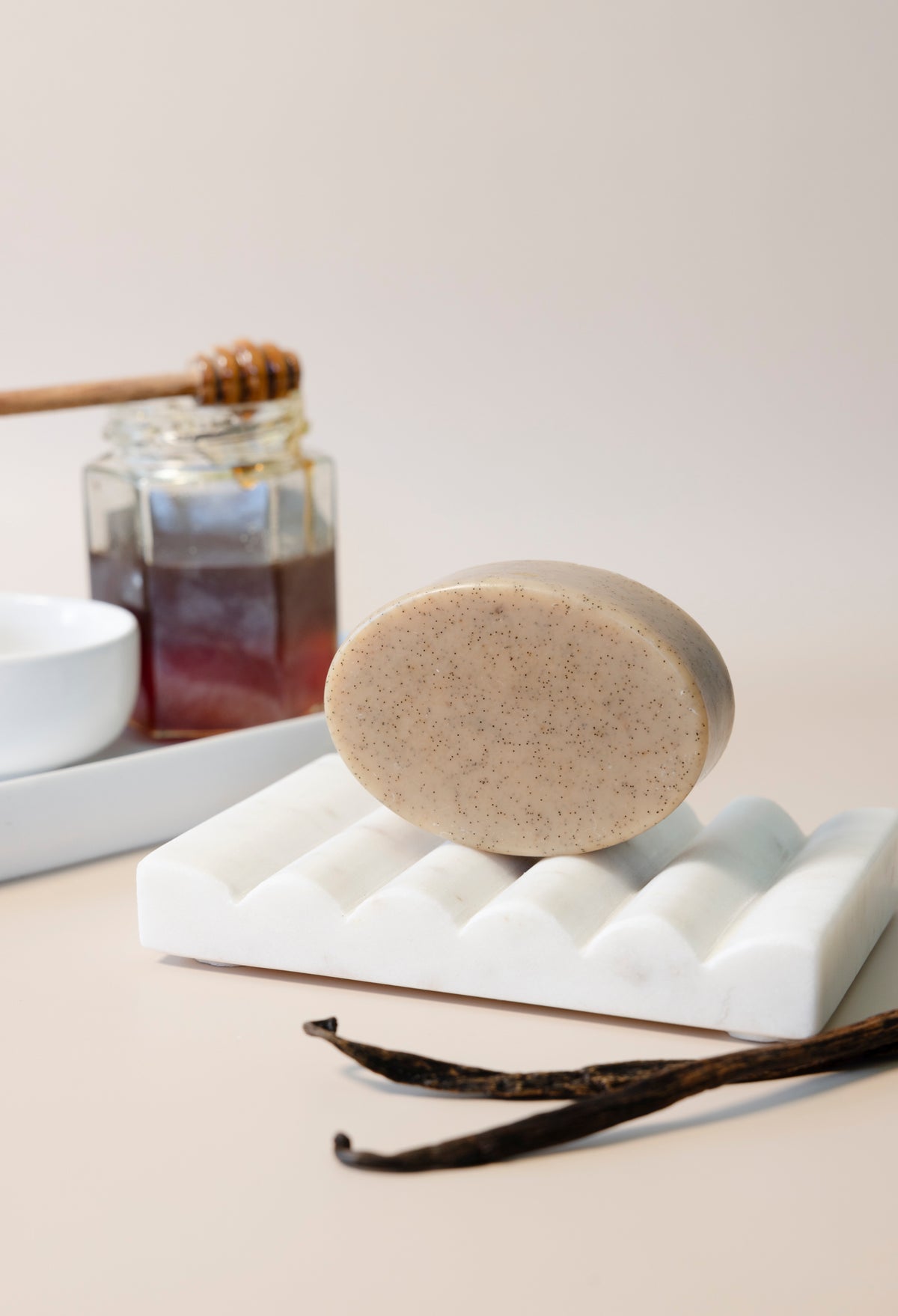 Madagascar Vanilla Bean + Manuka Honey- Gently Exfoliating Wild Bison Tallow Soap Scrub
