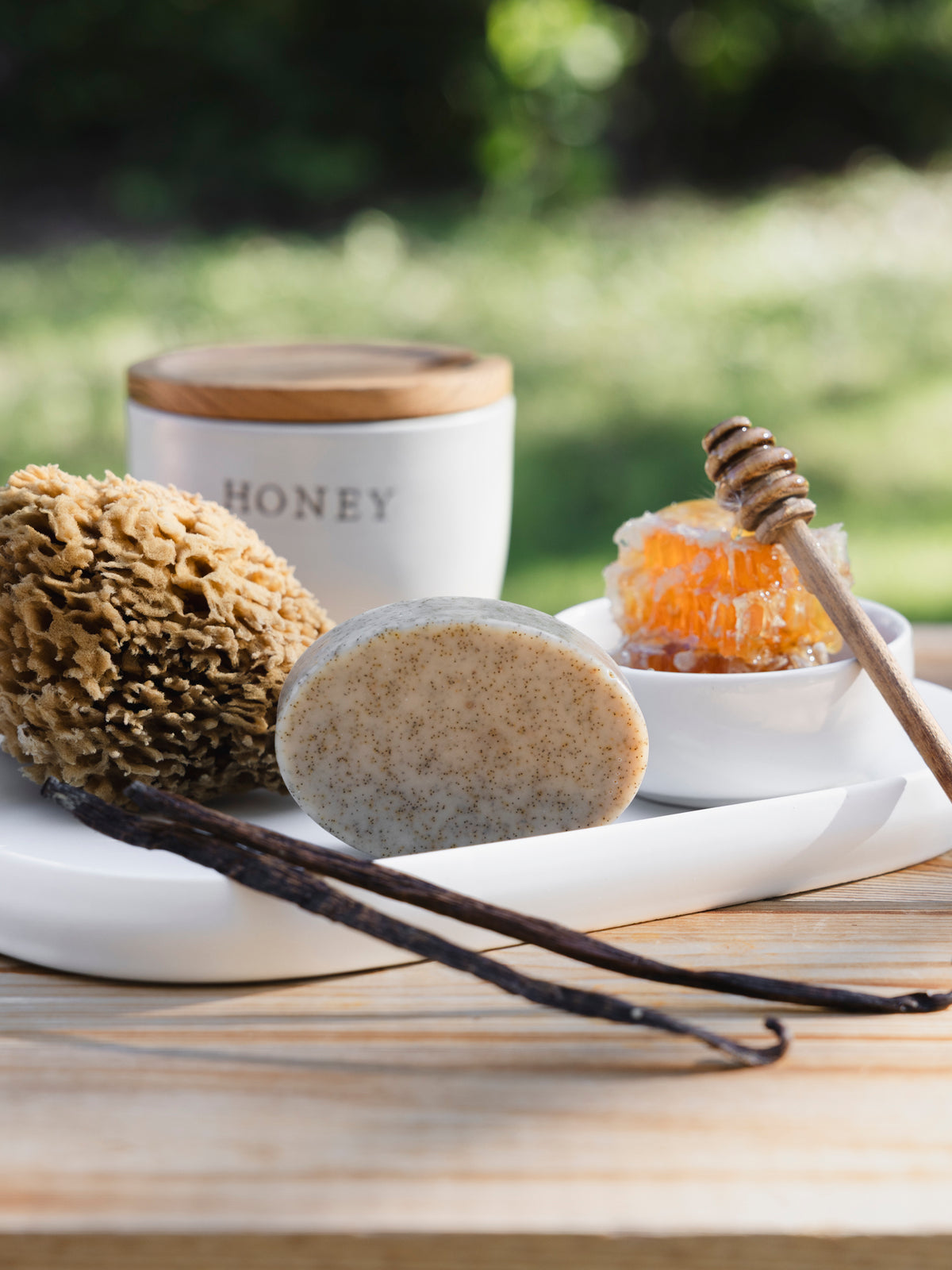 Madagascar Vanilla Bean + Manuka Honey- Gently Exfoliating Wild Bison Tallow Soap Scrub