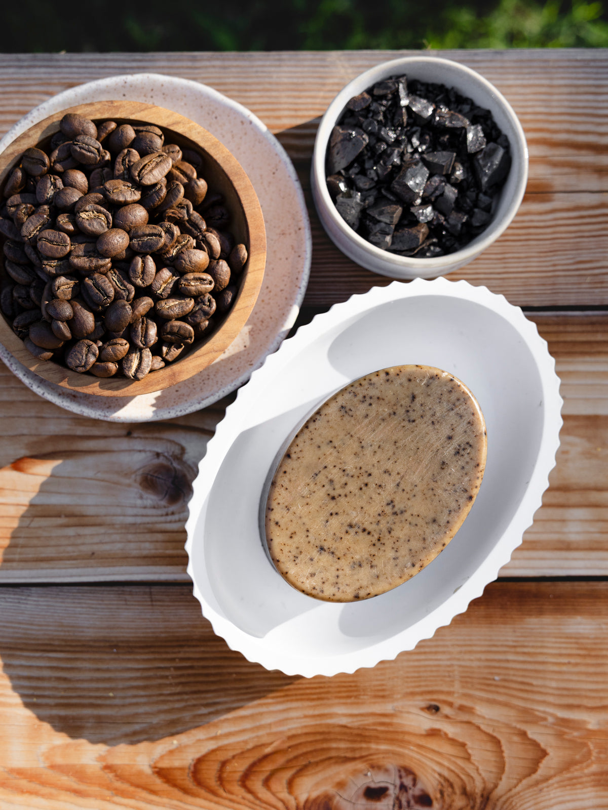 Shilajit + Decaffeinated Coffee Bean- Deeply Exfoliating Wild Bison Tallow Soap Scrub