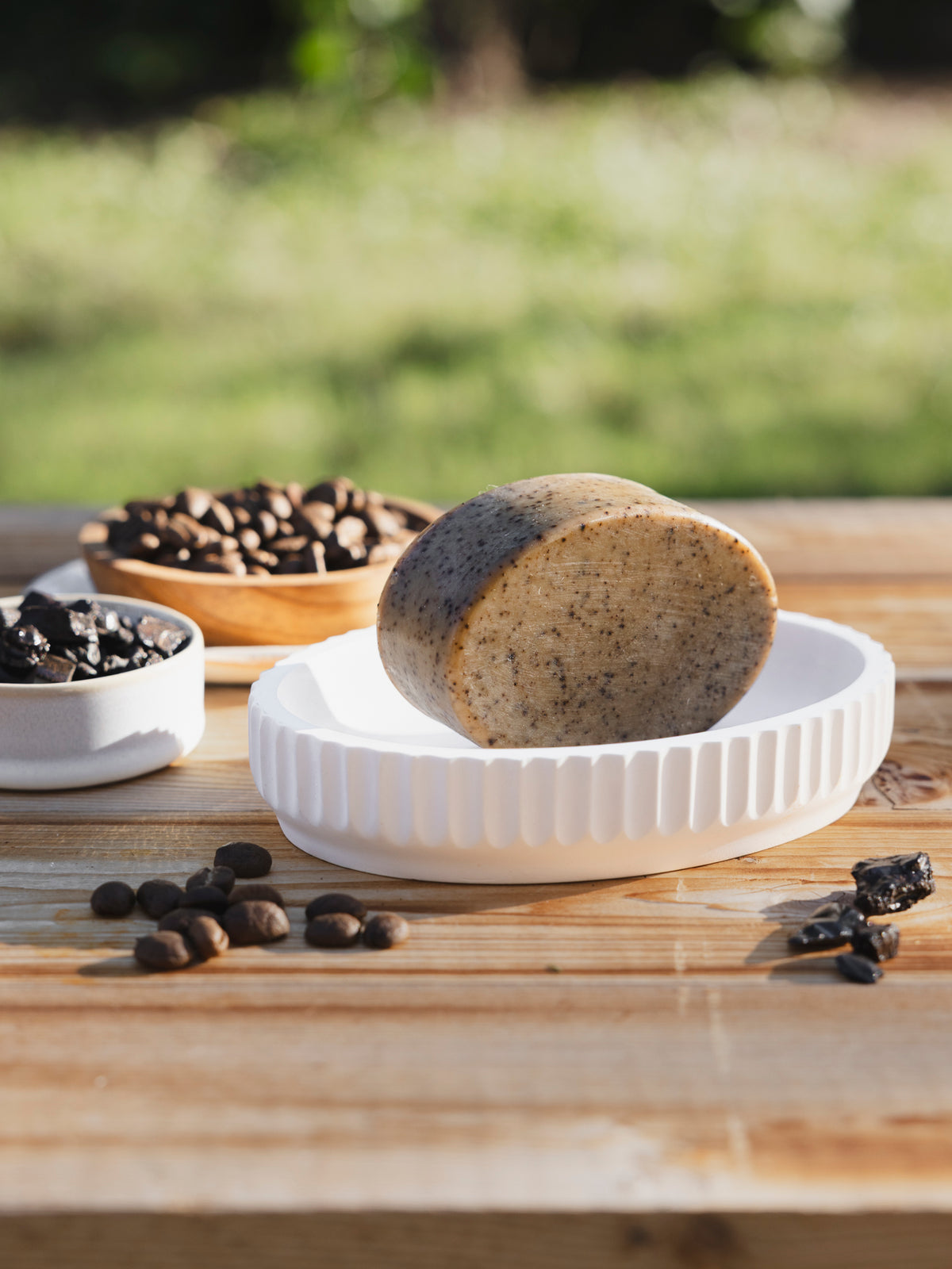 Shilajit + Decaffeinated Coffee Bean- Deeply Exfoliating Wild Bison Tallow Soap Scrub