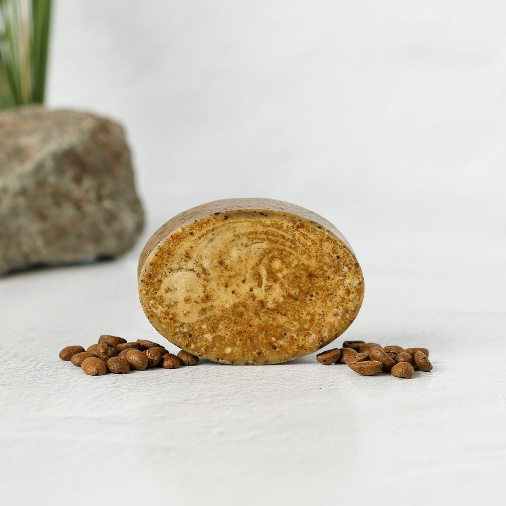 Shilajit + Decaffeinated Coffee Bean- Deeply Exfoliating Wild Bison Tallow Soap Scrub