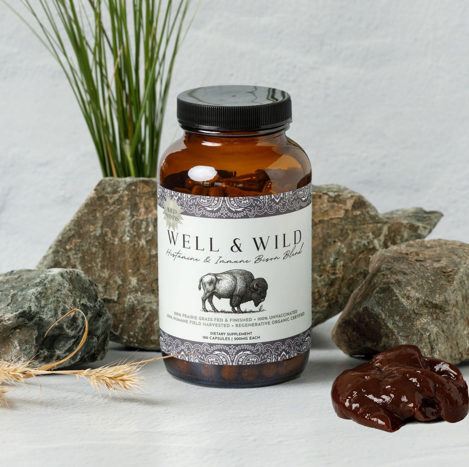 New! Well and Wild- Histamine and Immune Bison Organ Blend