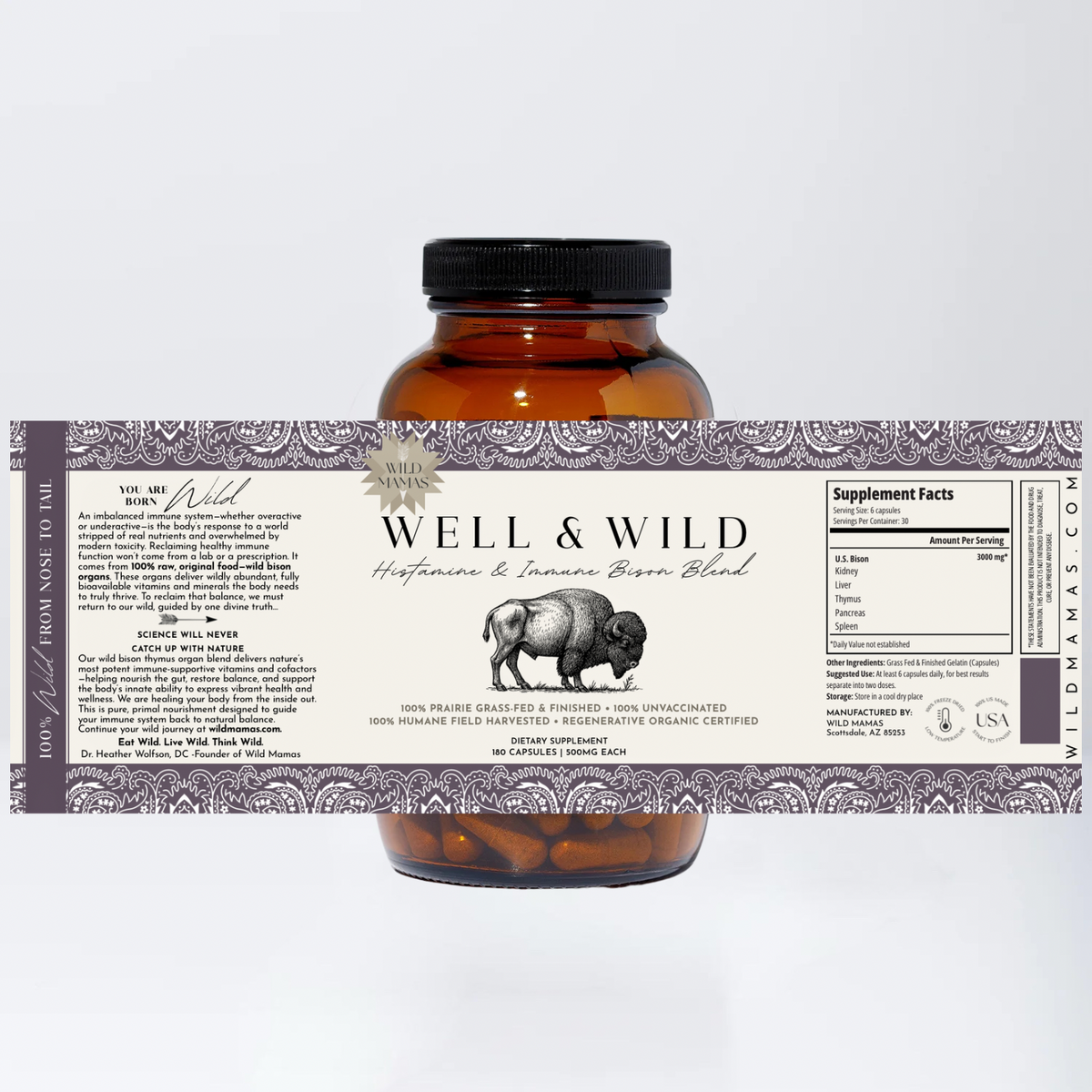 COMING SOON: Well and Wild- Histamine and Immune Bison Organ Blend