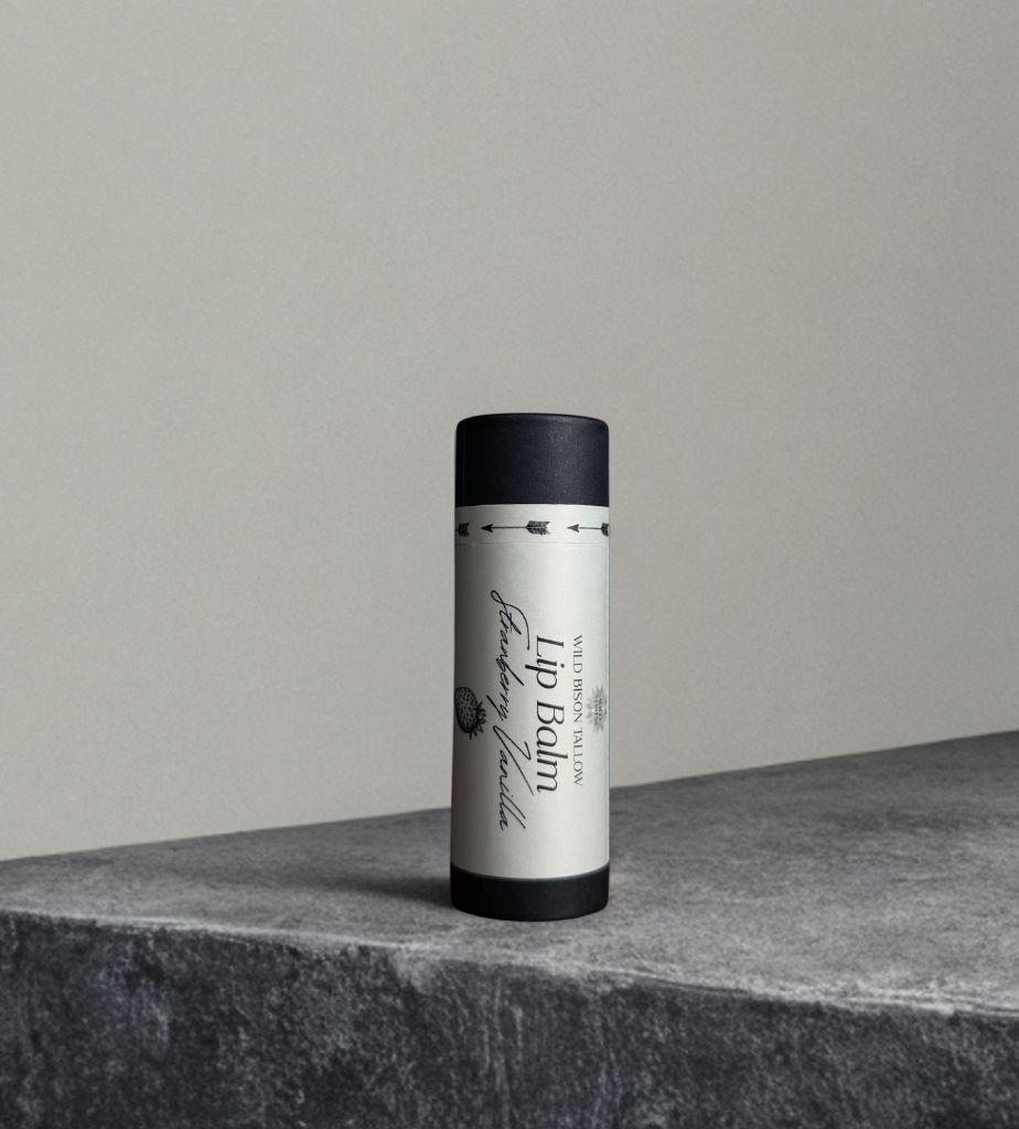 NEW! Wildly Nourishing Bison Tallow Lip Balm- Strawberry Vanilla
