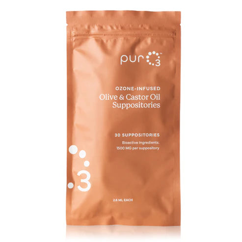 Olive & Castor Oil Ozone Suppositories - PurO3 30ct.
