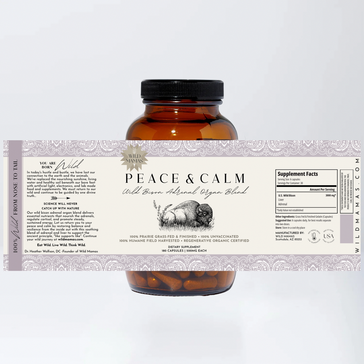 COMING SOON: Peace and Calm- Wild Bison Adrenal Organ Blend