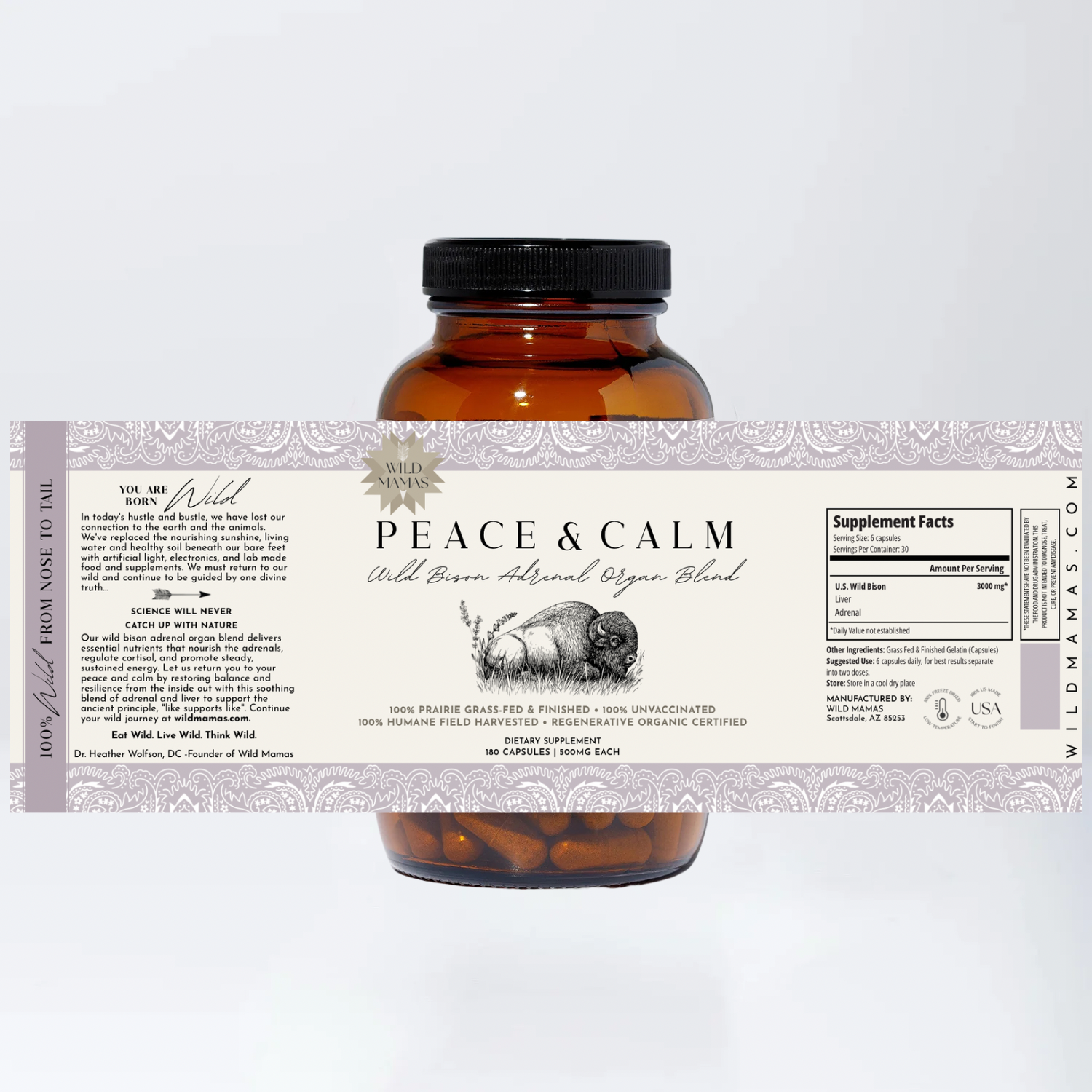 COMING SOON: Peace and Calm- Wild Bison Adrenal Organ Blend